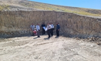 تحویل زمین پروژه احداث خانه بهداشت روستای سرچاه به پیمانکار جهت آغاز عملیات اجرایی